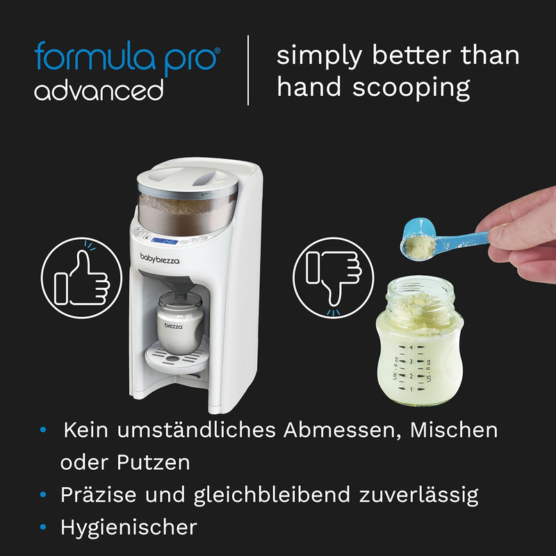 Baby Brezza - Formula Pro Advanced - automatischer Flaschenzubereiter - dosiert und mischt heisses W