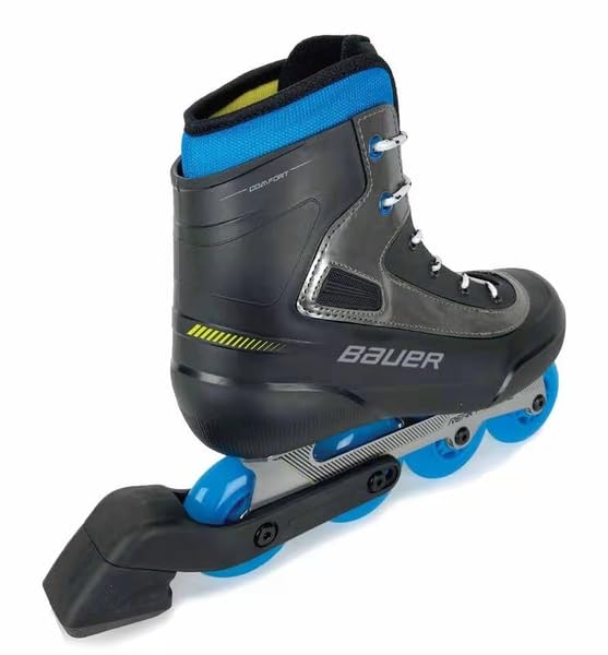 BAUER Rec Inline Skate Coaster Junior + Senior, Grösse:M10 (EU 44), Weite :R = Regular
