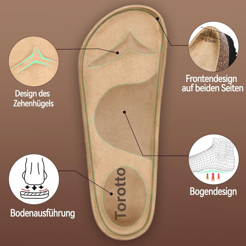 Torotto Herren Pantoletten Leder Unisex-Erwachsene Sandalen Hausschuhe Arbeitsschuhe Antistatik Bequ