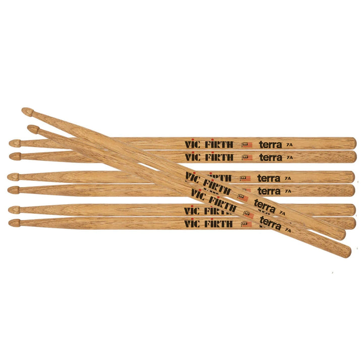 Vic Firth - American Classic® Terra Serie Trommelstöcke 7A - Amerikanisches Hickory – Holzspitze - 4