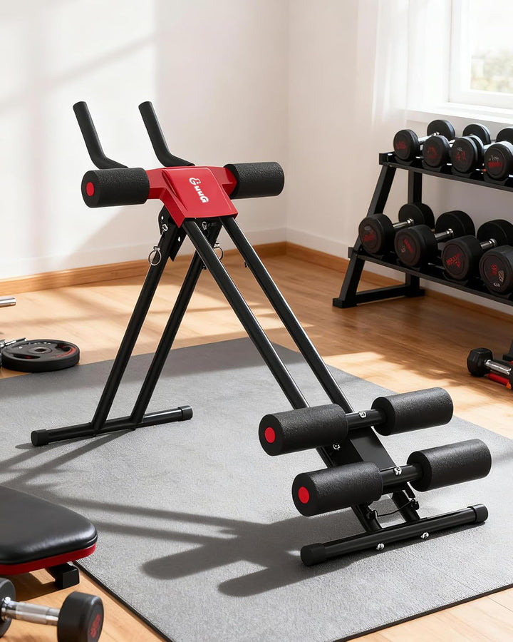 GUUG Bauchmuskeltrainer Bauchtrainer für Zuhause: Bauch Trainingsgerät Klappbar Bauchmuskeltraining