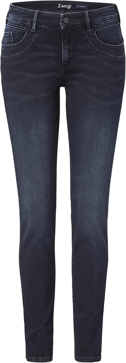 Paddocks`s Damen Jeans Lucy Shape Denim -Skinny Fit -Blau - Blue Black Dark Stone 34W / 30L Bue Blac
