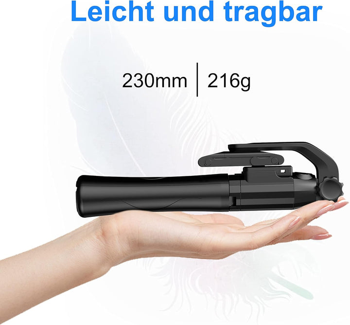 PIPRE Selfie Stick Stativ, Faltbarer und ausziehbarer Bluetooth Stativständer mit kabelloser Fernbed