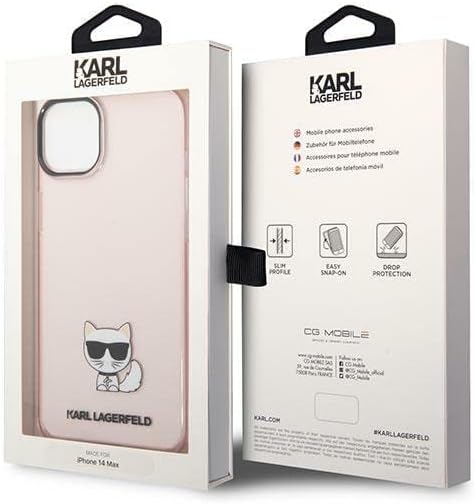 KARL LAGERFELD KLHCP14SCTTRI hülle für iPhone 14 6,1" hardcase rosa/pink Transparent Choupette Body