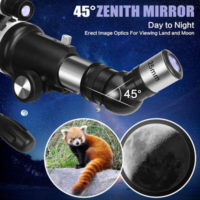MEEZAA Teleskop, Teleskop Astronomie Erwachsene Profi, 70mm Blende 700mm Refraktor Teleskop für Kind