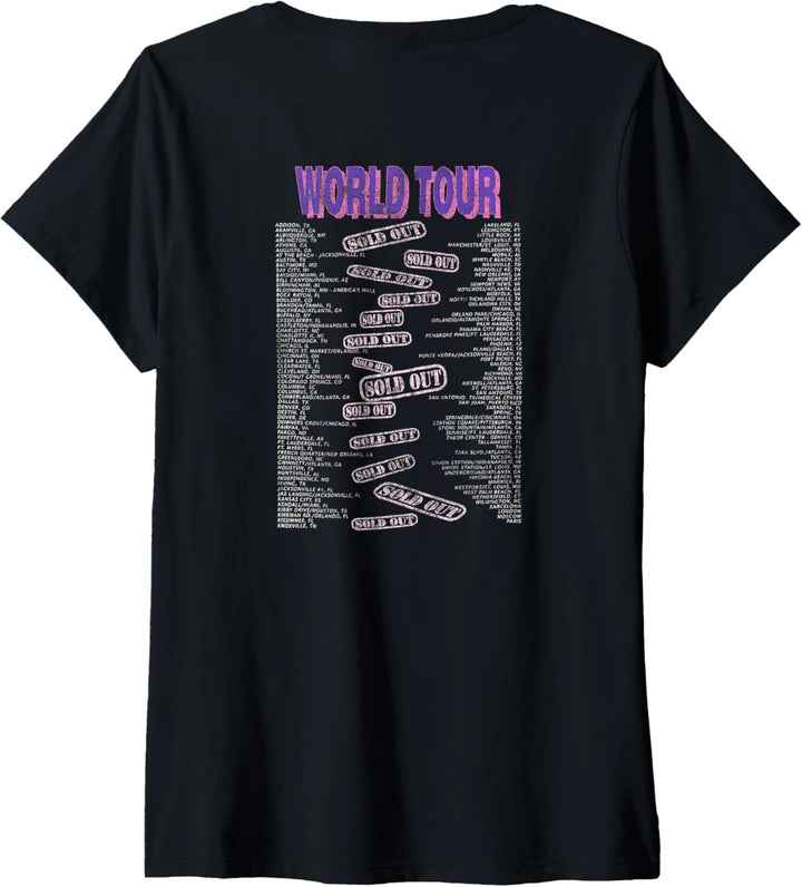 Hooters Weltreise T-Shirt mit V-Ausschnitt