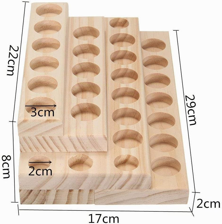 RoseFlower Luxus Holz Ätherisches Öl Organisator Behälter Duftöle Display Ständer, 30 Löcher Aufbewa