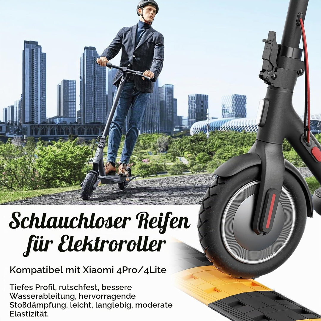 2 Stück 250 * 54 Schlauchloser Reifen 10 Zoll Tubeless Reifen für Xiaomi 4Pro/ 4Lite Electric Scoote