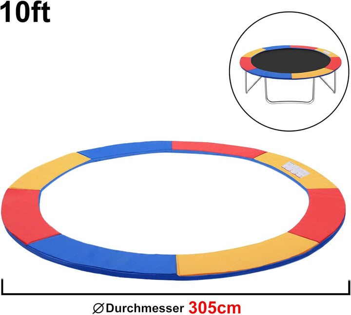 Froadp Trampolin Randabdeckung Ø244cm-305cm-366cm Sicherheitsmatte Abdeckung Kantenschutz UV-beständ