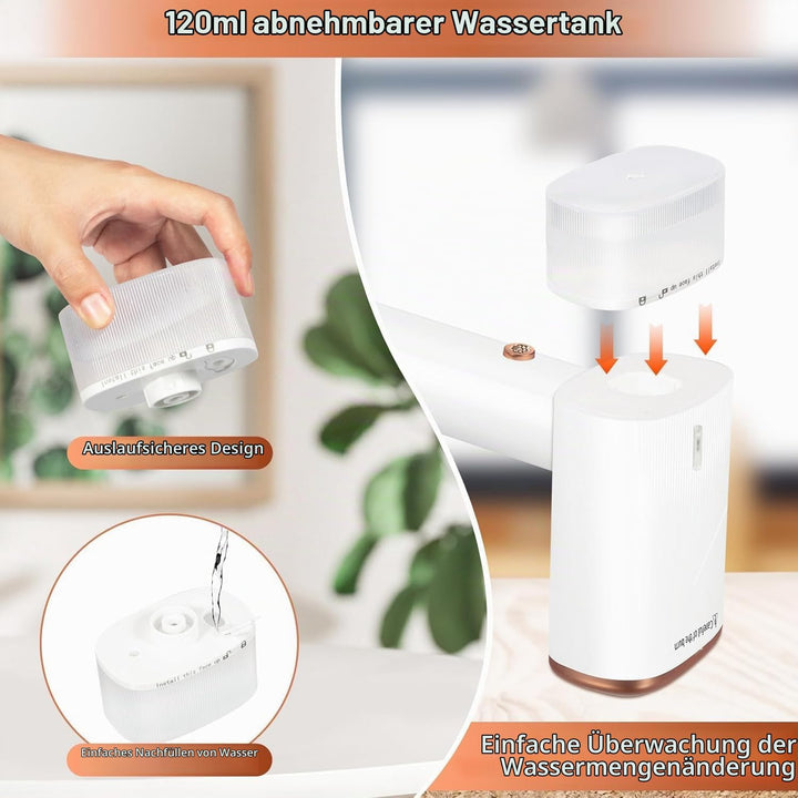 Dampfglätter Reise Steamer, 1000W Handsteamer für Kleidung mit 20s Schnellaufheizung, 360° Auslaufsc