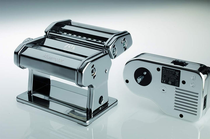Marcato AT-MOT-220V Atlasmotor Nudelmaschine mit Motor, Verchromtem Stahl,
