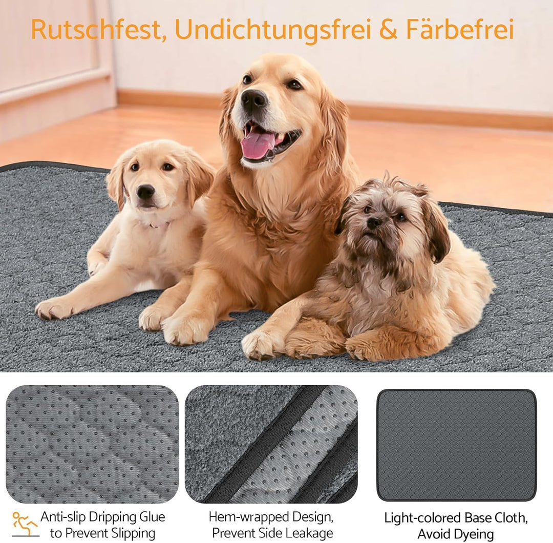 2x Welpenunterlagen Waschbar Haustier 122*122cm Urinunterlage Trainingspads PIPI Matten Für Hunde Wi