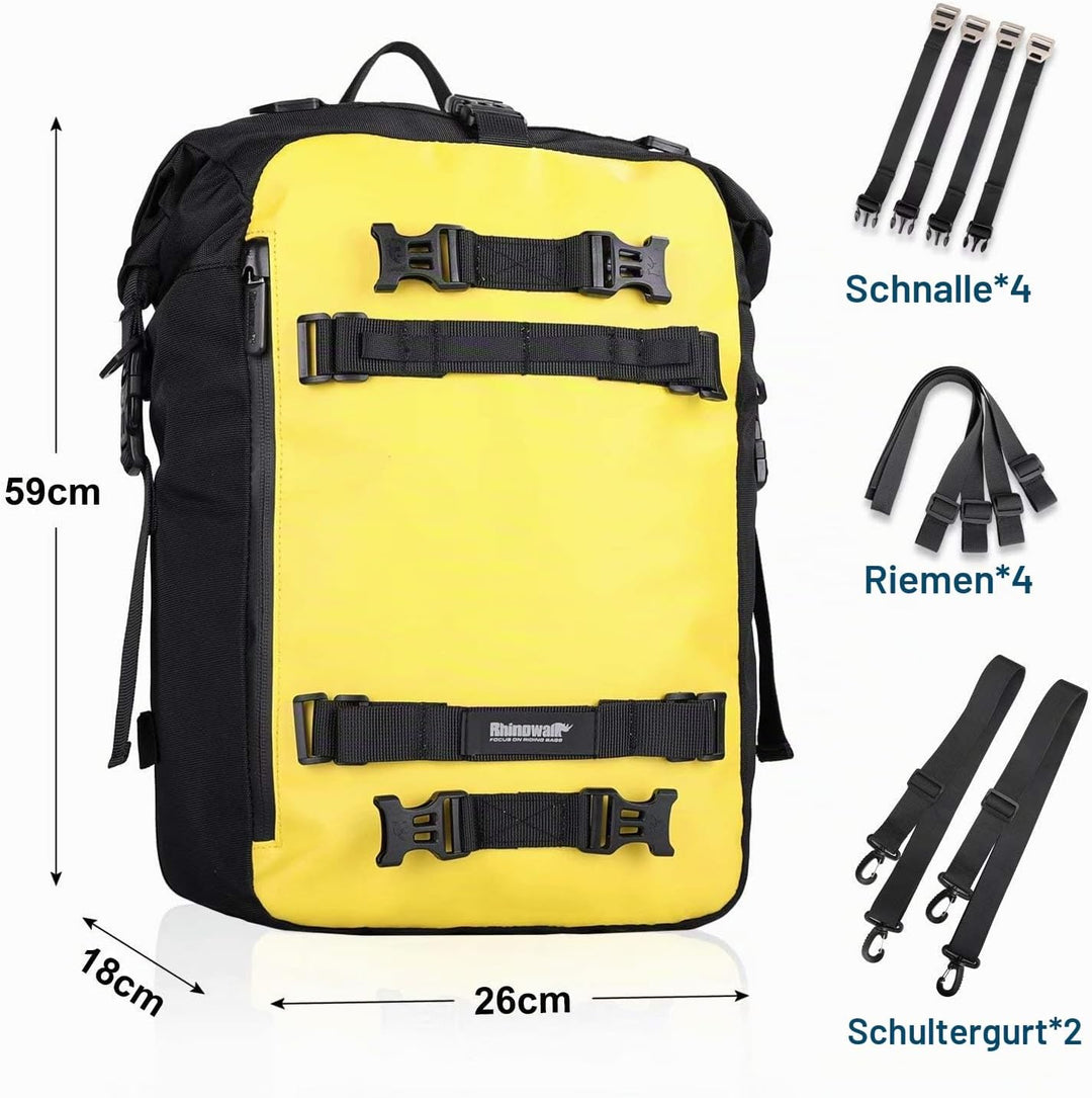 Rhinowalk Multifunktional Motorradtasche Motorradgepäck 10/20/30L Motorrad Pannier Satteltaschen Gep