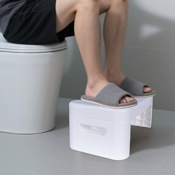 Coldcool Klappbarer Toilettenhocker, Töpfchen Tritthocker mit Duftposition, Badezimmer, Faltbarer Ko