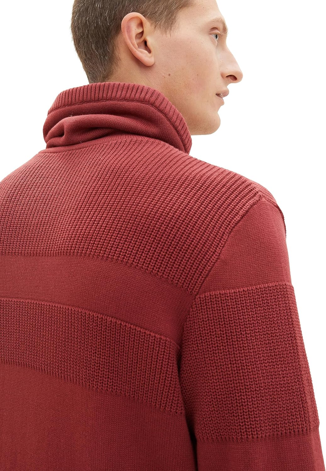 TOM TAILOR Herren 1038247 Strick-Snood aus Baumwolle (1er Pack) L 32220 - Burned Bordeaux Red, L 322