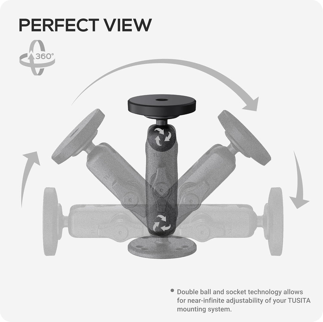 TUSITA 1" Kugel Magnetisches Handy Halterung Adapter Kompatibel mit iPhone MagSafe, für Ram Mount B-
