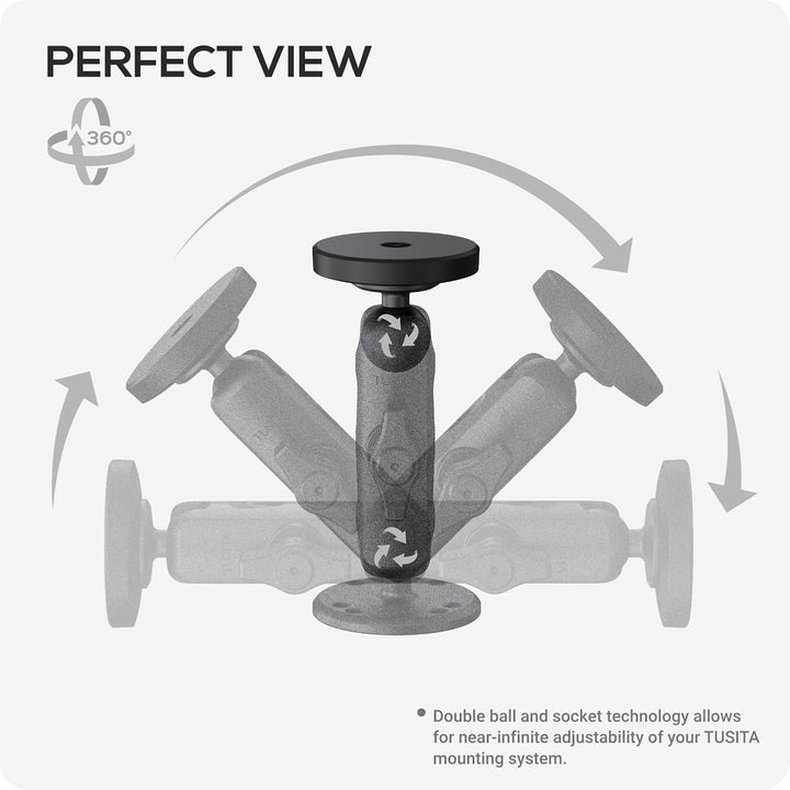 TUSITA 1" Kugel Magnetisches Handy Halterung Adapter Kompatibel mit iPhone MagSafe, für Ram Mount B-
