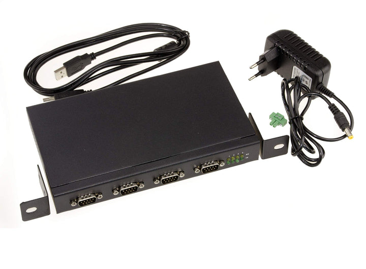 KALEA-INFORMATIQUE Industrieller USB zu 4 Ports COM RS232 DB9 Konverter mit Metallgehäuse für die Ra