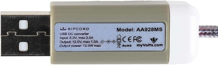 myVolts Ripcord-USB-Ladekabel mit 12V DC Ausgangsstecker kompatibel mit Sonicware SmplTrek Sampler