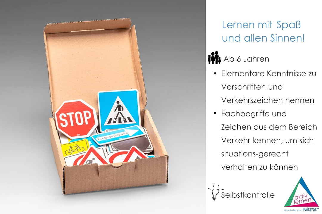 WISSNER® aktiv lernen - 64 magnetische Verkehrszeichen - MAG-Pap°