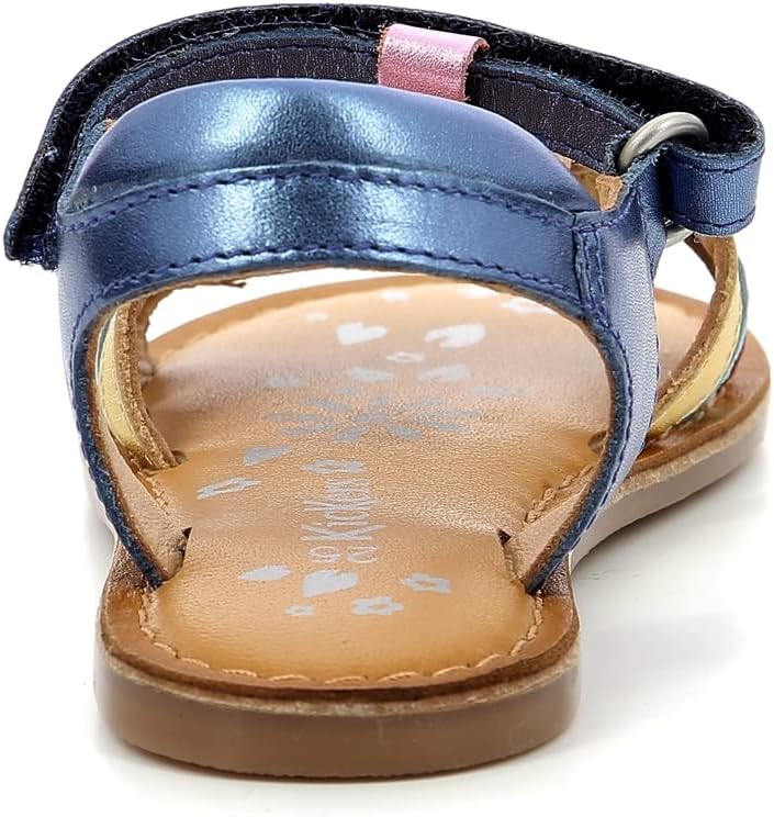 Kickers Mädchen Diamanto Sandale, 25 EU Marine Metal Multico