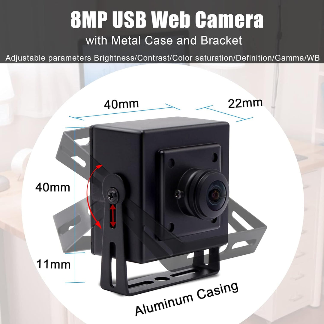 Svpro 8MP USB-Kamera Fisheye 180 Grad UltraweitwinkelWebcam, hochauflösende 3264x2448 USB-Kamera mit