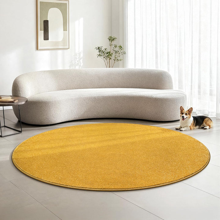 SANAT Kurzflor Teppich Wohnzimmer - Uni Modern Teppiche fürs Schlafzimmer, Arbeitszimmer, Büro, Flur