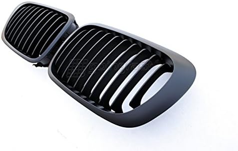 Kühler- Sport- Front- Rippen- Grill Schwarz Matt Eintragungsfrei Set Passend für BMW E46 Coupe+Cabri