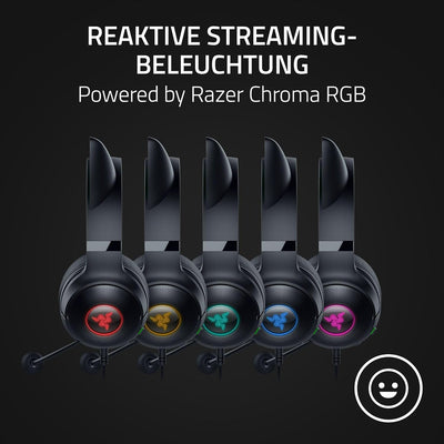 Razer Kraken Kitty V2 - Kabelgebundenes RGB-Headset mit Katzenohren (Reaktive Streaming-Beleuchtung,