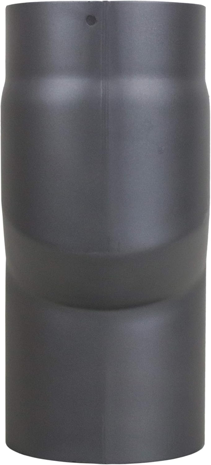 LANZZAS Rauchrohr Versatzbogen mit 40 mm Versatz - im Durchmesser Ø 150 mm - Farbe: gussgrau - Ofenr