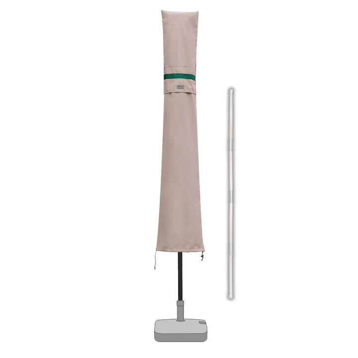 Sekey Sonnenschirm Schutzhülle mit Stab, Abdeckhauben für 350cm / 200x300cm Gartenschirm mit Belüftu