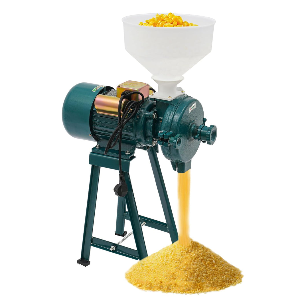 2200W Elektrisch Getreidemühle Kornmühle, Schrotmühle Zerkleinerer Grain Mill mit Trichter, Elektris