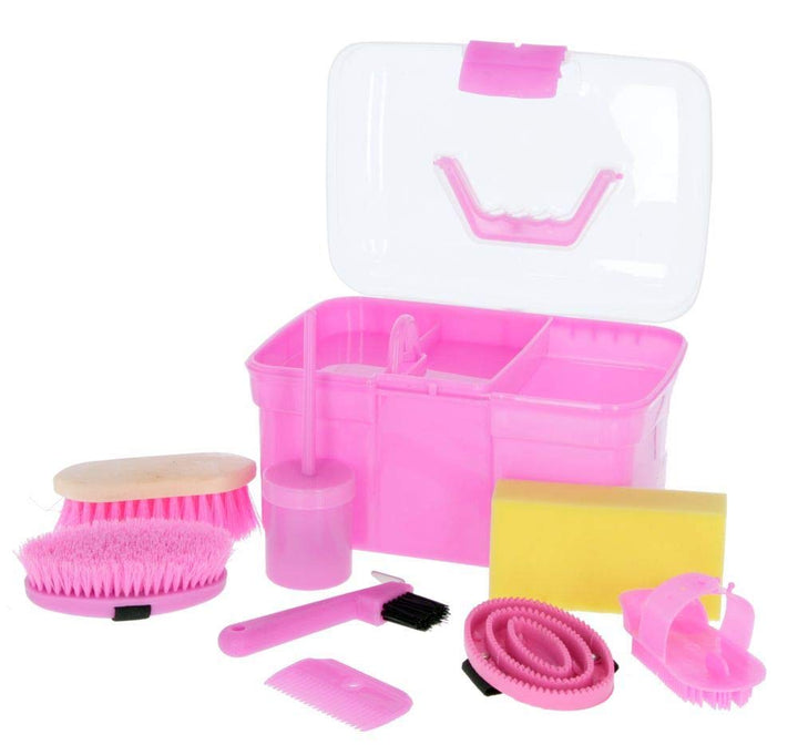 HKM 9209 Gebisslose Trense Funny Horses - Spielzeugtrense Holzpferde Schwarz/Pink, Shetty & Kerbl Pu