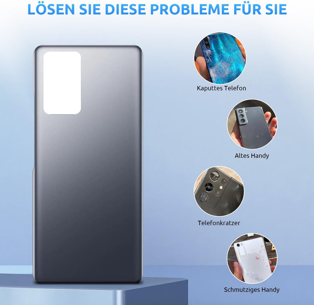 Eonpam Akkudeckel für Xiaomi Redmi Note 10 Pro Rückseite Glas Original Backcover Back Glas Ersatz mi