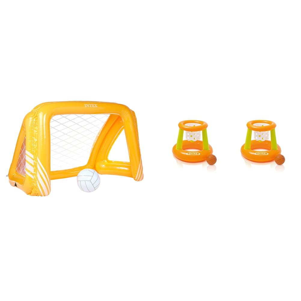 Intex Fun Goals Game - Aufblasbares Wasserballspiel - Wasserballnetz - 140 x 89 x 81 cm & Wasserspie