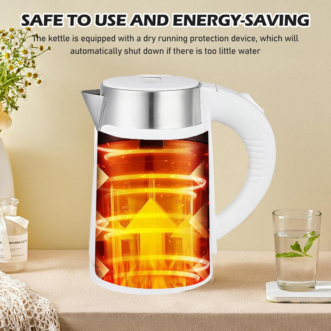 0.8L Reisekessel Edelstahl: Kleiner Wasserkocher, Doppelwandiges Design, Reise Wasserkocher, Leise T