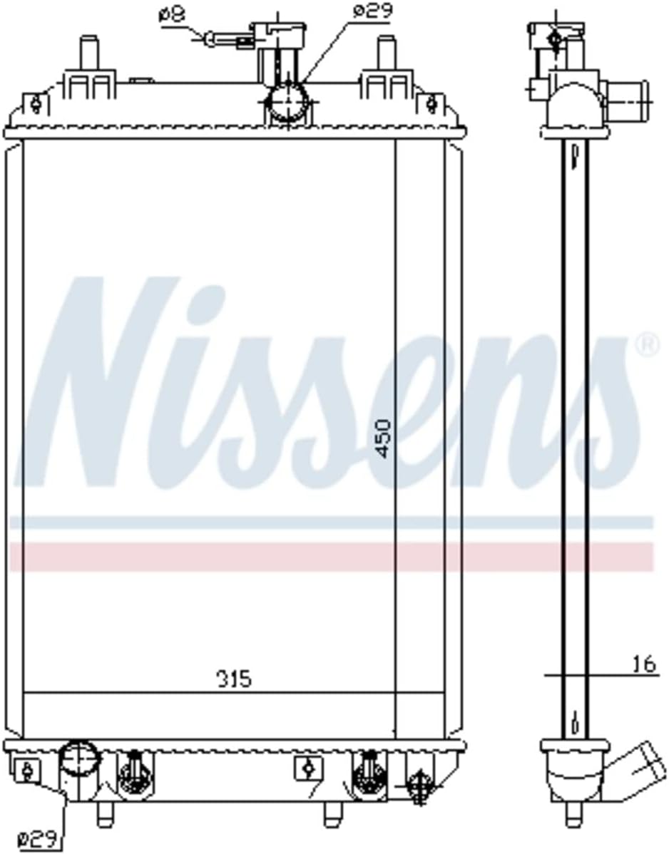 Nissens 617547 Heizkörper Kühlung des Motors