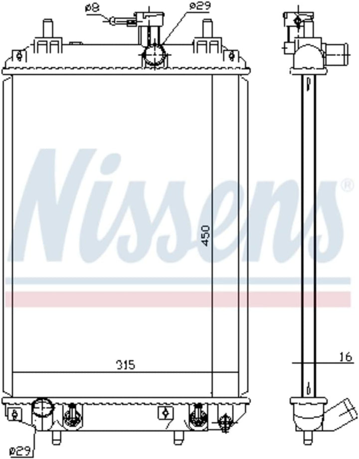 Nissens 617547 Heizkörper Kühlung des Motors