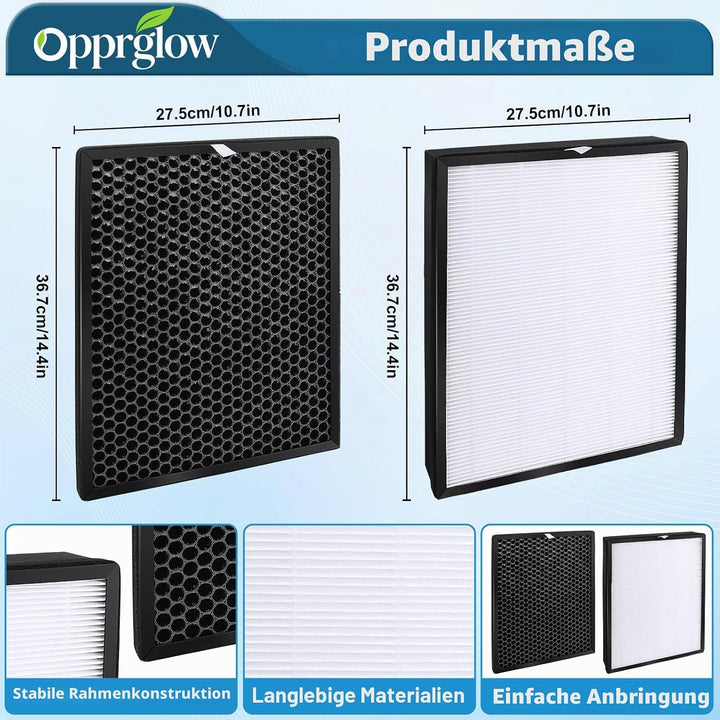 1 Stück FY2422/30 und 1 Stück FY2420/30 Ersatzfilter kompatibel mit Philips Luftreinigern der Serien