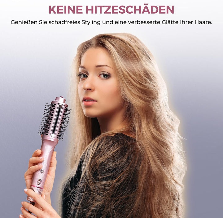Warmluftbürste/Föhnbürste – leichte Warmluftbürste für schnelles Trocknen, Volumen, Locken und Glätt