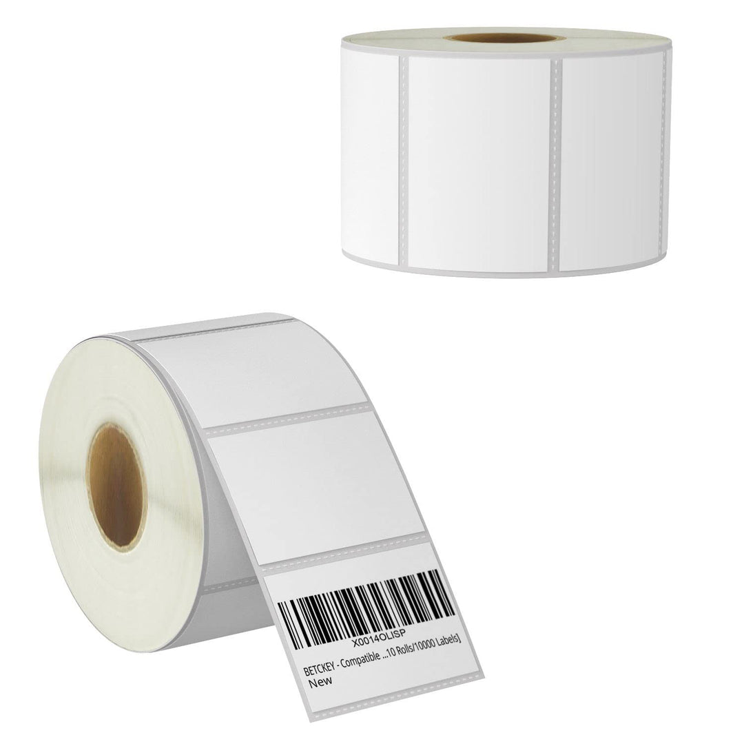 BETCKEY - 76mm x 51mm(3 in x 2 in) Perforierte Mehrzweck/Versand von Thermoetiketten Kompatibel mit