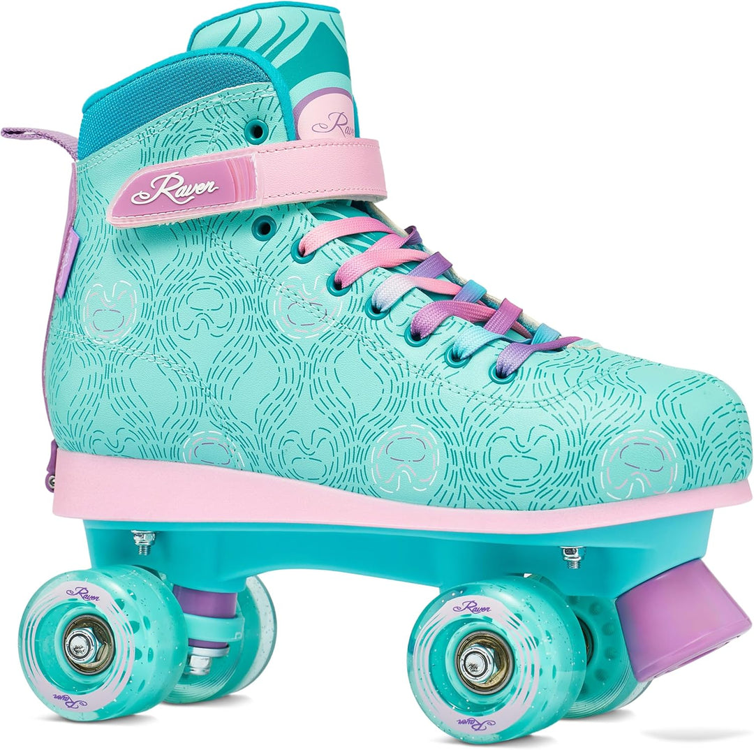 RAVEN Rollschuhe Roller Skates für Kinder Erwachsene Mädchen Damen verstellbar 31-34 (20-21,5cm) Fel