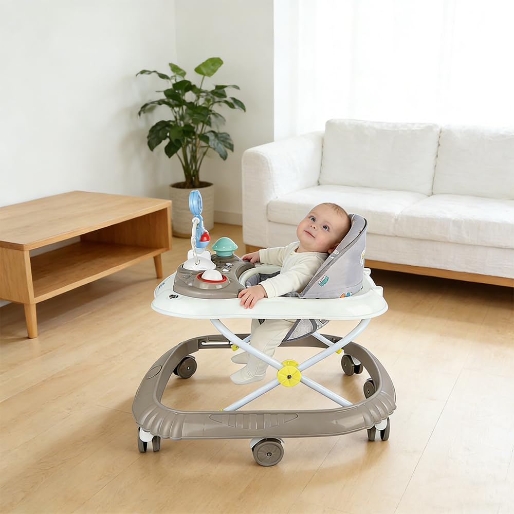 Lauflernhilfe für Babys, Jungen, Mädchen, mitwachsend, 2-in-1, mit Musik &amp; Trittbrett, Lauflernhilfe