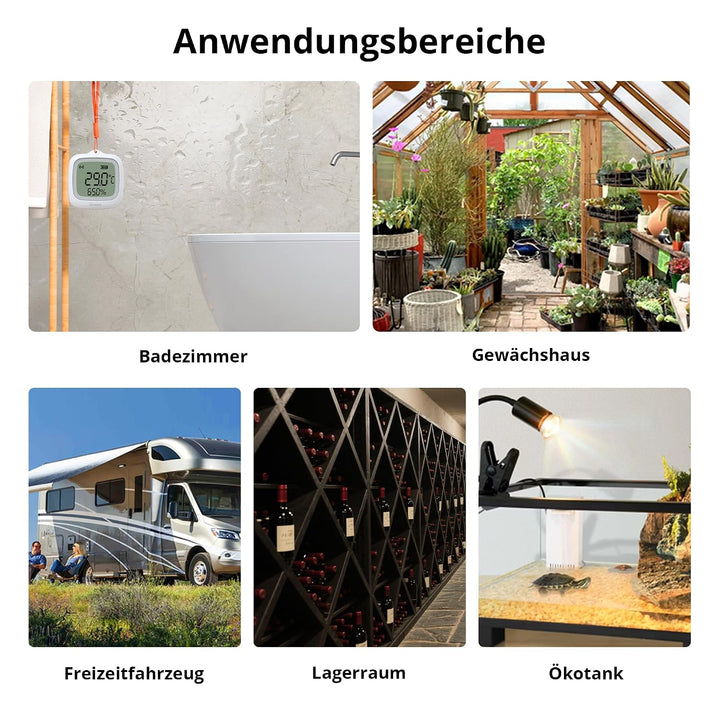 SONOFF SNZB-02WD IP65 Zigbee LCD Smart-Temperatur-Feuchtigkeitssensor, wasserdicht für Gewächshaus/B