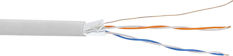 InLine 69980 Telefon-Kabel 4-adrig, 2x2x0,6mm, zum Verlegen, 100m Rolle