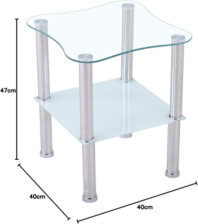 CasaXXl Couchtisch Glas mit Sicherheitsglas & Facettenschliff - Glastisch perfekt geeignet als Beist