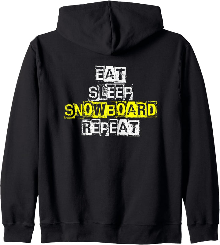 Eat Sleep Snowboard Repeat - Funny Snowboarding Gift Kapuzenjacke
