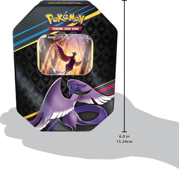 Pokémon-Sammelkartenspiel: Tin-Box Zenit der Könige – Galar-Arktos (1 holografische Karte & 4 Booste