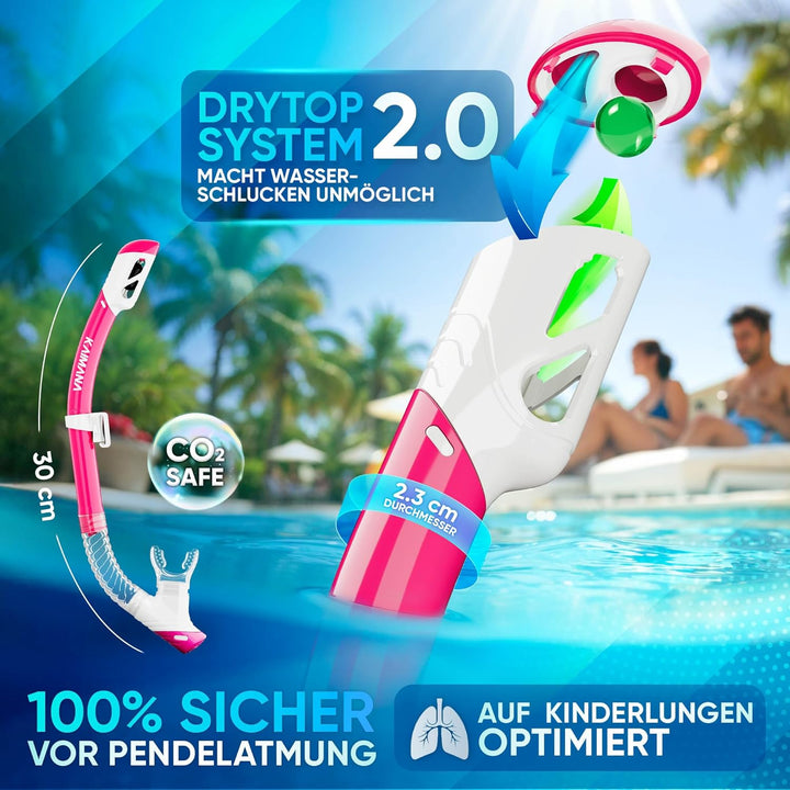 Das Neue KAIMANA® SeaExplorer Schnorchelset Kinder + Tragetasche, Taucherbrille mit Schnorchel, Tauc