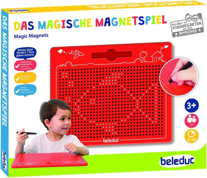 Beleduc 21042 - The Magical Magnetic Game,Red,280 x 255 x 12 mm, ab 3 Jahre, 1xMagnetboard, 280 x 25